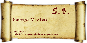 Sponga Vivien névjegykártya
